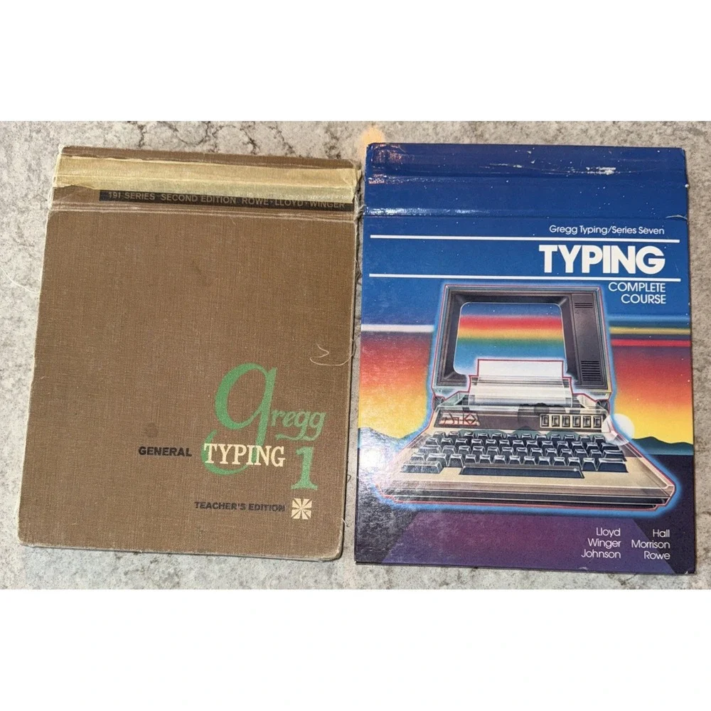 VTG Lot Of 2 GREGG General Typing 1 2nd Ed Teacher's Edition & Series 7 Book
